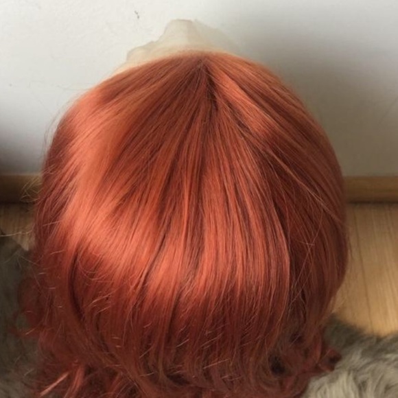 - ?24” GINGER ORANGE CURLY  LACE FRONT WIG? …NEW main image 4